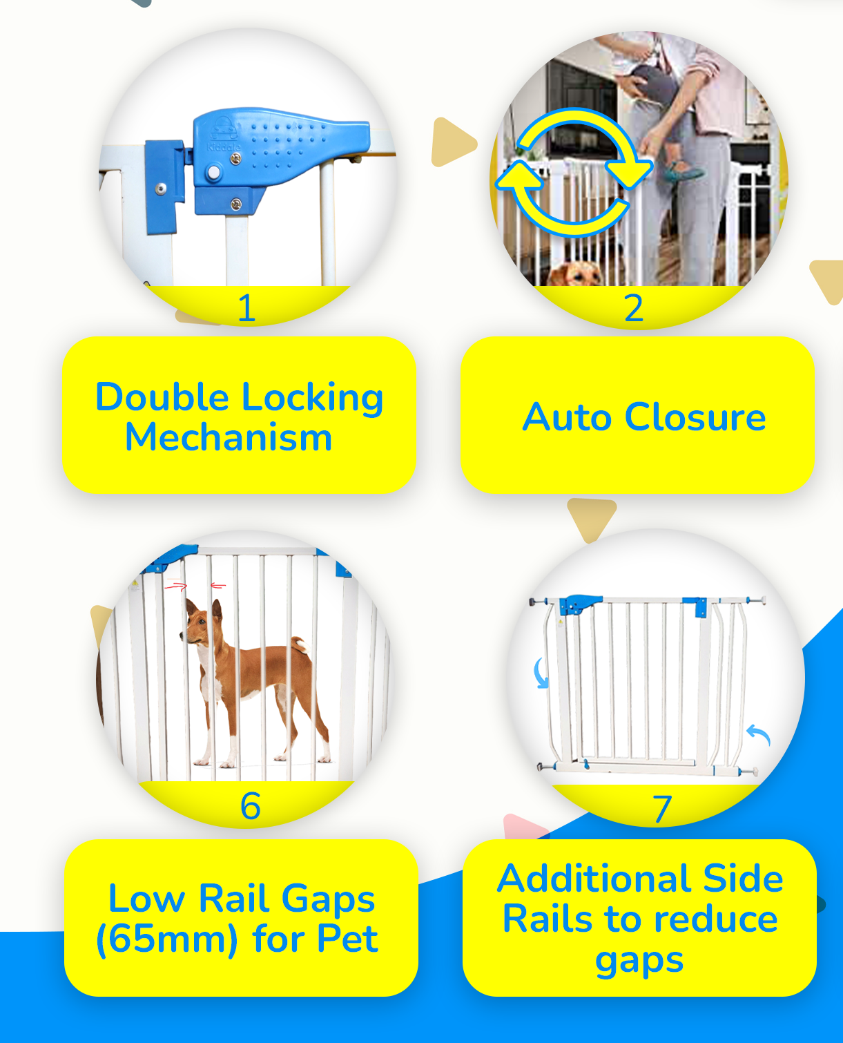 Kiddale Infant, Baby & Pet Safety Gate(85-95cm)