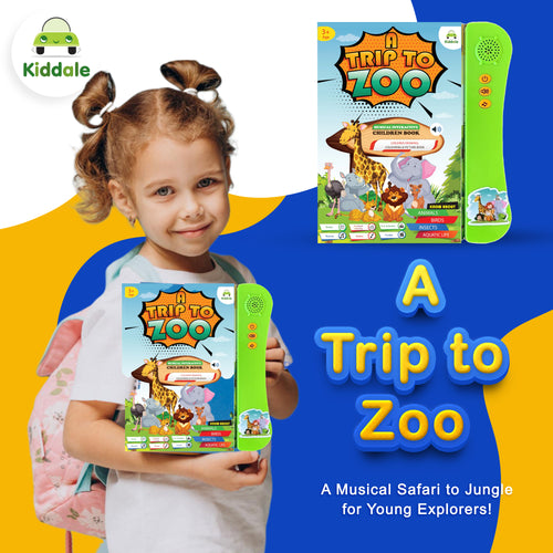 Kiddale Musical Sound Book: Farm, Wild, Aquatic Animals, Birds, Animal Young Ones - Activities: Drawing, Coloring, Puzzle, Rhymes, Stories & Poems Kiddale