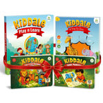 Kiddale Pack of 4 | Play n Learn & Trip to Zoo Sound Books + Trace & Learn + Color Peekaboo  Board Books
