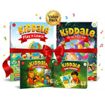 Kiddale Pack of 4 | Play n Learn & Hindi Alphabet Sound Books + Trace & Learn + Color Peekaboo  Board Books