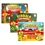 Kiddale Pack of 3 Educational Non-Sound Books – 8 Stories Panchatantra Tales, Color Peekaboo & 16 Little Genius Early Learning Activities