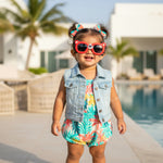 Kiddale Kids Polarized Sunglasses for Boys & Girls – UV400 | Flexible TPEE Frame |Color Red/Black