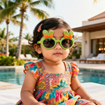 Kiddale Cool Trendy Kids Sunglasses for Boys and Girls – UV400 Polarized | Flexible TPEE Frame | Color Green