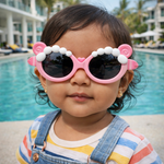 Kiddale Kids Sunglasses for Boys & Girls | UV Polarized Lenses | Flexible TPEE Material |Color Pink