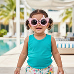 Kiddale Kids Polarized Sunglasses for Boys & Girls – UV400 | Flexible TPEE Frame |Color Pink