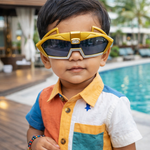 Kiddale Kids Polarized Sunglasses for Boys & Girls – UV400 | Flexible TPEE Frame | Color Gold