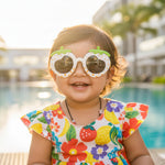 Kiddale Trendy Kids Polarized Sunglasses for Boys and Girls – UV400 Protection | Flexible TPEE Material |Color White