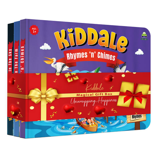 Kiddale 3-Pack Classic Rhymes, Farm Adventures, Bird Wonders Nursery Rhymes Non-Sound Children Board Books