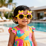 Kiddale Kids Sunglasses for Boys & Girls | UV400 Polarized Sun Glasses | Flexible TPEE Frame | Color: Yellow