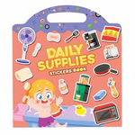 Kiddale Pack of 3 Sticker Books for Kids | Reusable & Washable Stickers | Big Fold-Out Play Scenes | Easy Carry Travel Activity Book for Toddlers