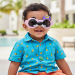 Kiddale Trendy Kids Polarized Sunglasses for Boys and Girls – UV400 Protection | Flexible TPEE Material |Color Purple