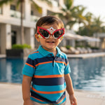 Kiddale Kids Sunglasses for Boys & Girls | UV400 Polarized Sun Glasses | Flexible TPEE Frame | Color Red