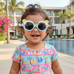 Kiddale Cool Trendy Kids Sunglasses for Boys and Girls – UV400 Polarized | Flexible TPEE Frame |Color Blue