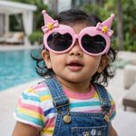 Kiddale Cool Trendy Kids Sunglasses for Boys and Girls – UV400 Polarized | Flexible TPEE Frame |Color Pink