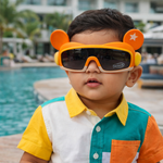 Kiddale Trendy Kids Polarized Sunglasses for Boys and Girls – UV400 Protection | Flexible TPEE Material |Color Orange