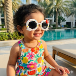 Kiddale Kids Polarized Sunglasses for Boys & Girls – UV400 | Flexible TPEE Frame |Color White/Black