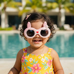 Kiddale Kids Sunglasses for Boys & Girls | UV400 Polarized Sun Glasses | Flexible TPEE Frame | Color Pink