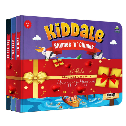 Kiddale Set of 3 Children(1-4yrs) Reading Board Books with Nursery Rhymes