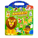 Kiddale Animal World Jelly Sticker Book for Kids 2–7 Years | Reusable & Washable Stickers | Big Fold-Out Play Scenes | Easy Carry Travel Activity Book for Toddlers