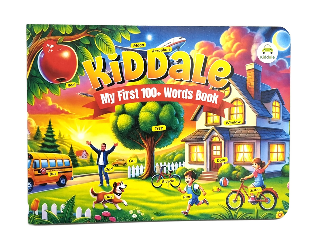 Kiddale My First 100+ Words Picture Board Book for Toddlers | Early Learning, Vocabulary Book for Ages 2+