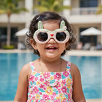 Kiddale Trendy Kids Polarized Sunglasses for Boys and Girls – UV400 Protection | Flexible TPEE Material |Color Pink