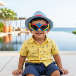 Kiddale Cool Trendy Kids Sunglasses for Boys and Girls – UV400 Polarized | Flexible TPEE Frame | Color Blue