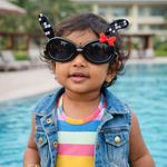 Kiddale Kids Sunglasses for Boys & Girls | UV Polarized Lenses | Flexible TPEE Material |Color Black/Red