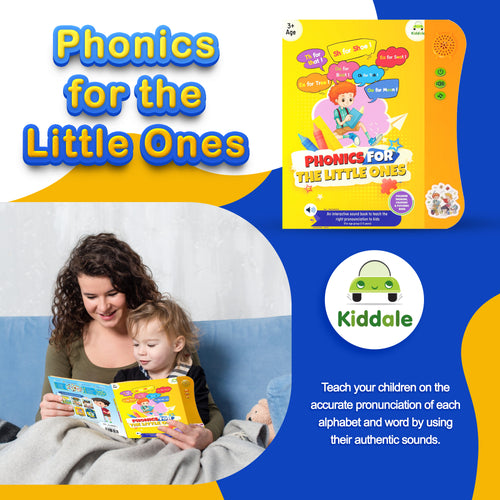 Kiddale 'Phonics for Little Ones' Sound Book: Vowels, Consonants, Blends, Syllables | Interactive English Learning (3+ yrs) Kiddale