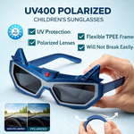 Kiddale Cool Trendy Kids Sunglasses for Boys and Girls – UV400 Polarized | Flexible TPEE Frame |Color Blue