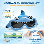 Kiddale Trendy Kids Polarized Sunglasses for Boys and Girls – UV400 Protection | Flexible TPEE Material |Color Blue