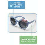 Kiddale Cool Trendy Kids Sunglasses for Boys and Girls – UV400 Polarized | Flexible TPEE Frame |Color Blue