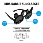 Kiddale Kids Sunglasses for Boys & Girls | UV Polarized Lenses | Flexible TPEE Material | Color Black
