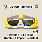 Kiddale Trendy Kids Polarized Sunglasses for Boys and Girls – UV400 Protection | Flexible TPEE Material |Color Brown