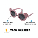 Kiddale Kids Polarized Sunglasses for Boys & Girls – UV400 | Flexible TPEE Frame |Color Pink