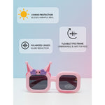Kiddale Cool Trendy Kids Sunglasses for Boys and Girls – UV400 Polarized | Flexible TPEE Frame |Color Pink