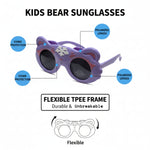 Kiddale Cool Trendy Kids Sunglasses for Boys and Girls – UV400 Polarized | Flexible TPEE Frame | Color Purple