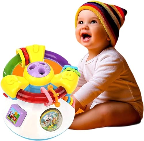 Kiddale Refurnished Steering Wheel Toy for 1-4 Year Old Kid with Light