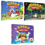 Kiddale Set of 3 Children(1-4yrs) Reading Board Books with Nursery Rhymes