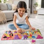 Kiddale Sparkle Friends Story Magnetic Puzzle Book for Kids 2-7 years | 2 Short Stories & 2 Picture Puzzles | Travel & Friendship Theme | Ideal Gift Book