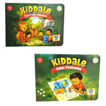 Kiddale Pack of 2 Non-Sound Activity Books for Kids | Trace & Learn Alphabets + Color Peekaboo | Early Learning Preschool Books for 2+ Years | Writing, Tracing & Color Recognition