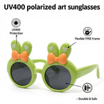 Kiddale Cool Trendy Kids Sunglasses for Boys and Girls – UV400 Polarized | Flexible TPEE Frame | Color Green