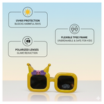 Kiddale Kids Polarized Sunglasses for Boys & Girls – UV400 | Flexible TPEE Frame |Color Yellow