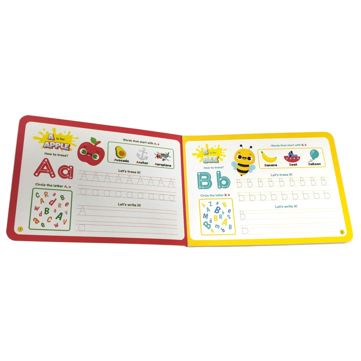 Kiddale Trace & Learn Alphabets Board Book for Kids 2-4y | Non-Sound Writing Practice Book | Early Learning Alphabet Tracing with A–Z