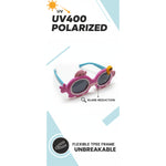 Kiddale Kids Sunglasses for Boys & Girls | UV400 Polarized Sun Glasses | Flexible TPEE Frame |Color Rose/Blue