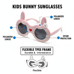 Kiddale Kids Sunglasses for Boys & Girls | UV400 Polarized Sun Glasses | Flexible TPEE Frame | Color Pink