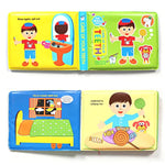 Kiddale Pack of 2 Baby Bath Books – Teeth Care & Name Cognition | Waterproof Soft Floating Books for 6–24 Months | Early Learning & Hygiene Awareness Bath Toys