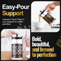 Upscale French Press Coffee Maker| 600ml Coffee Plunger Brewer Pot