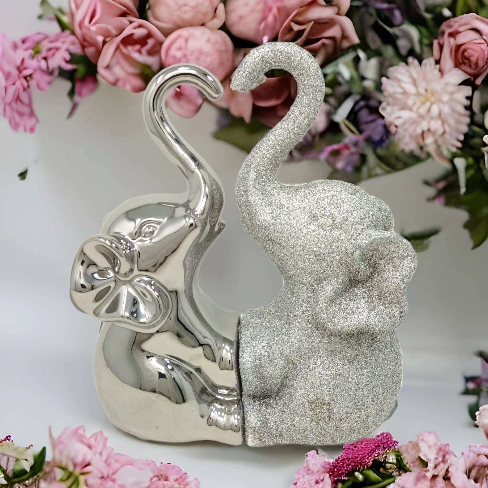 Upscale Large(21.5cm) Beautiful Showpiece for Home Decor, Living Room| Silver and Glitter