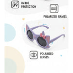 Kiddale Kids Sunglasses for Boys & Girls | UV Polarized Lenses | Flexible TPEE Material |Color Purple