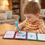 Kiddale Magic Reusable Water Painting Book for Kids 3-8 years | Princess Theme | Water Color Fun with Water Pen | 4 Paint Pages & 2 Princess Sticker Sheets | Mess-Free Creative Play